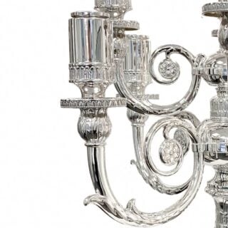 Robbe & Berking Empire Sterling Silver 9 Light Candelabra Detail