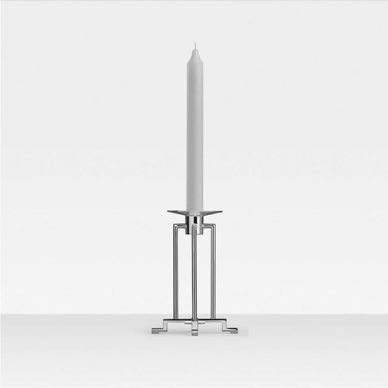 Robbe & Berking Sphinx Silver Plated Candlestick Tall Robbe & Berking Sphinx Silver Plated Candlestick Tall