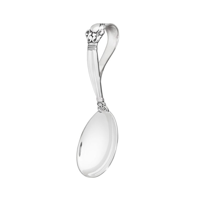 Georg Jensen Acorn Baby Spoon Curved
