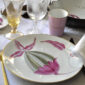 Marie Daage Jardins d’Udaïpur GF Table Setting in Fuchsia and Green