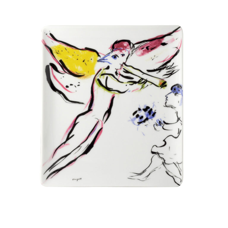 Bernardaud Marc Chagall Tray Red Angel