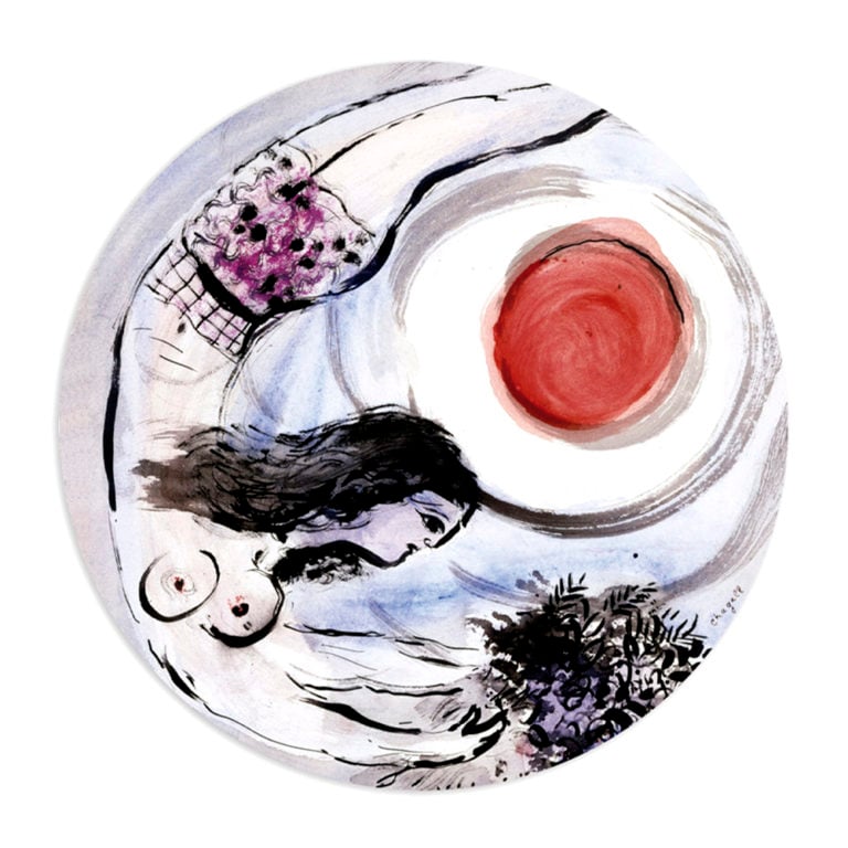 Bernardaud Marc Chagall Coupe Dinner Plates (Set of 6)