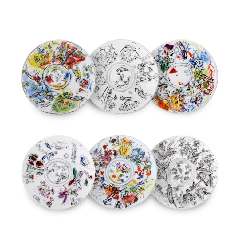 Bernardaud Marc Chagall Coupe Salad Plates (Set of 6)