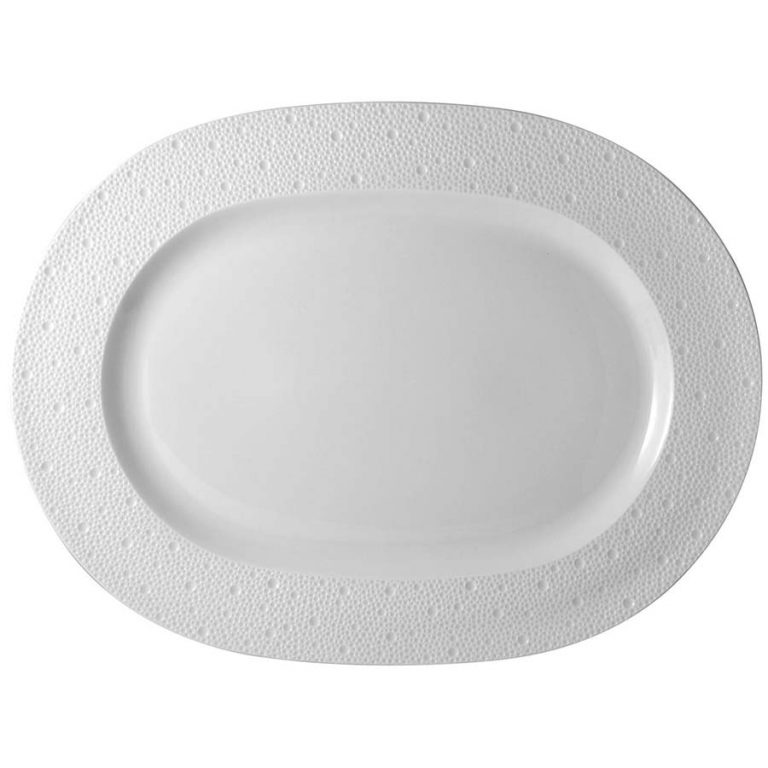 Bernardaud Ecume White Oval Platter Large