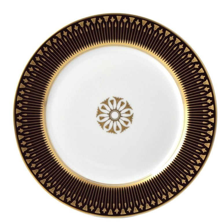 Bernardaud Soleil Levant Salad Plate Chocolate