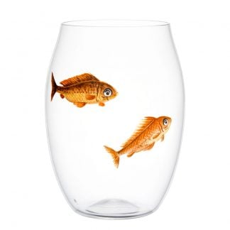 Lobmeyr Balloon Convex Tumbler with Painted Fish C
