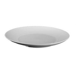 J.L Coquet Hemisphere White Flat Round Dish Small
