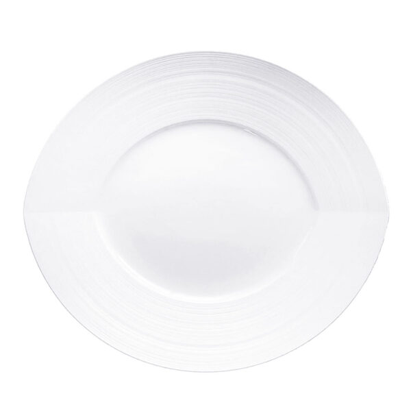 J.L Coquet Hemisphere White Oval Platter