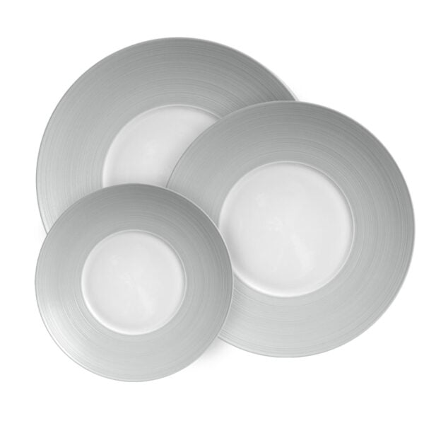 J.L Coquet Hemisphere Grey Dinnerware J.L Coquet Hemisphere Grey Dinner, salad and bread plate