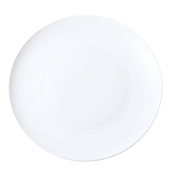 J.L Coquet Hemisphere White Flat Round Dish Large