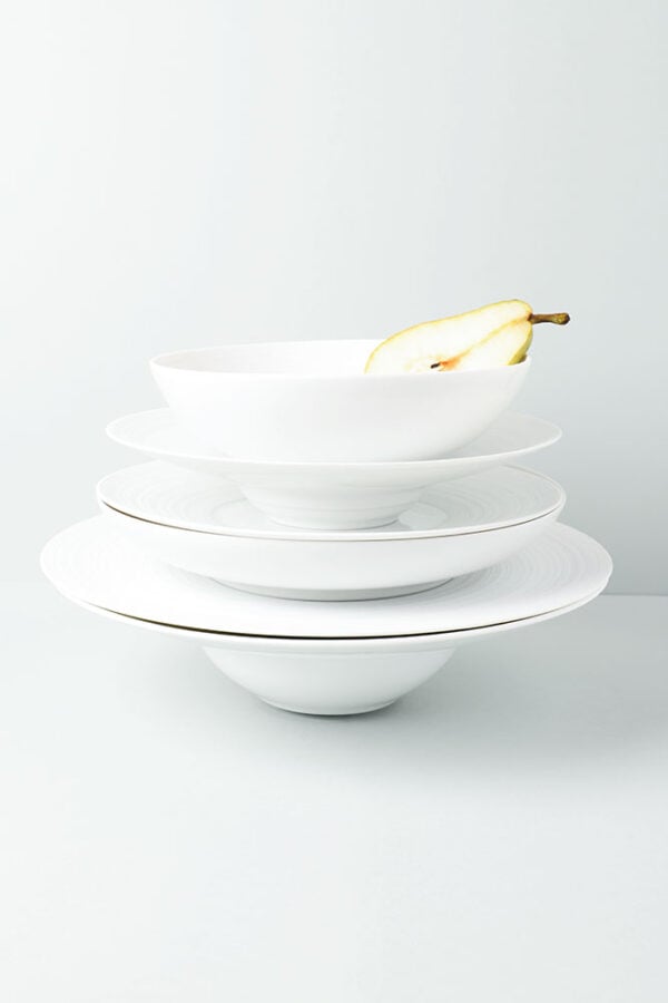 J.L Coquet Hemisphere White Dinnerware
