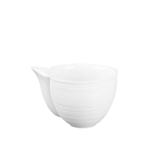 J.L Coquet Hemisphere White Creamer Large