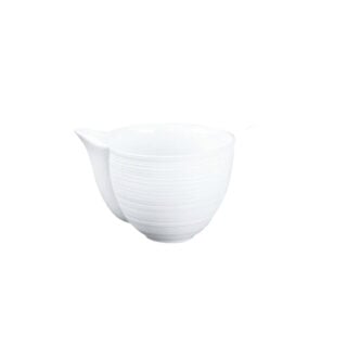 J.L Coquet Hemisphere White Creamer Small