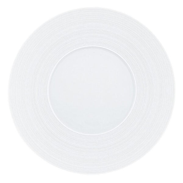 J.L Coquet Hemisphere White Presentation Plate