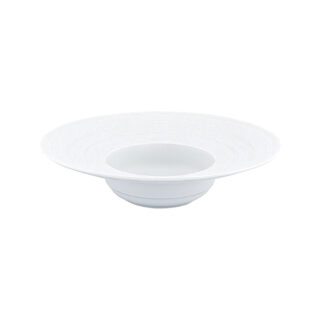 J.L Coquet Hemisphere White Rim Soup Plate Medium