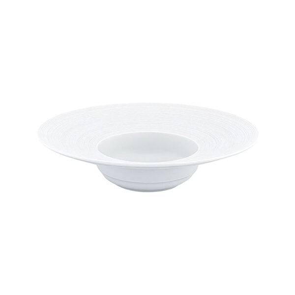 J.L Coquet Hemisphere White Rim Soup Plate Medium