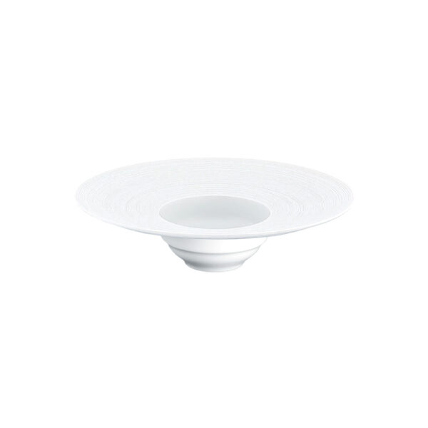 J.L Coquet Hemisphere White Rim Soup Plate Small
