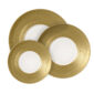 J.L Coquet Hemisphere Gold Dinnerware at Kneen & Co. Fine Porcelain
