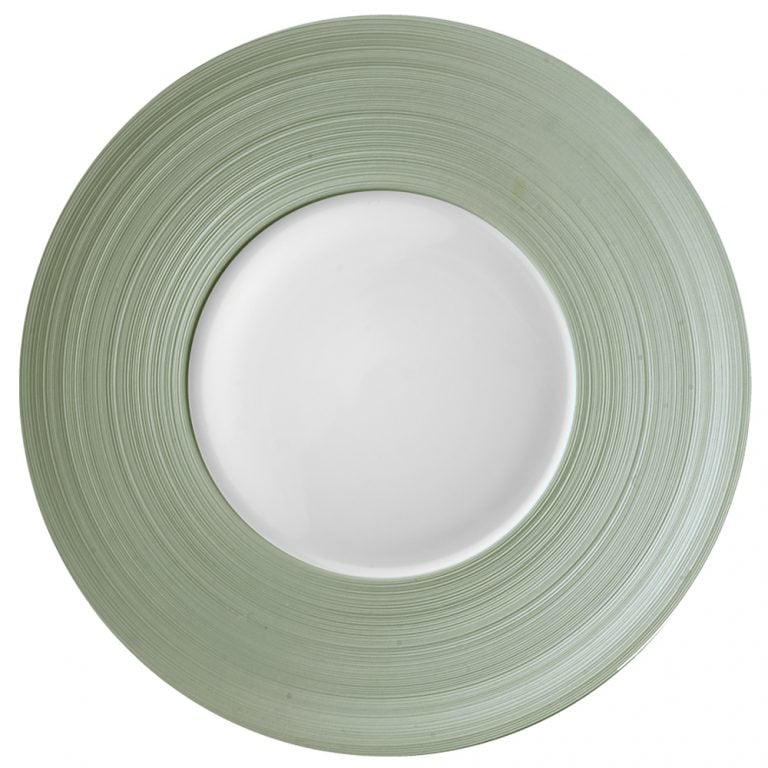 J.L Coquet Hemisphere Khaki Green Dinnerware at Kneen & Co. Fine Porcelain