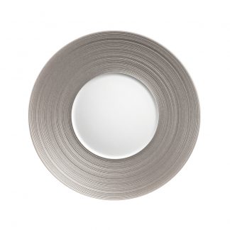 Uploaded ToJ.L Coquet Hemisphere Metallic Grey Dessert Plate at Kneen & Co. High-End Porcelain