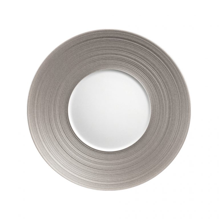 JLCHemisphereMetallicGreyDessert1000x1000 Uploaded ToJ.L Coquet Hemisphere Metallic Grey Dessert Plate at Kneen & Co. High-End Porcelain