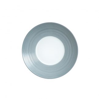 J.L Coquet Hemisphere Storm Blue Bread and Butter Plate at Kneen & Co. Luxury Porcelain