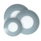 J.L Coquet Hemisphere Storm Blue Dinnerware at Kneen & Co. Designer Porcelain