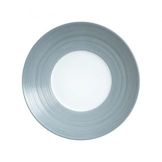 J.L Coquet Hemisphere Storm Blue Dessert Plate at Kneen & Co. Designer Porcelain