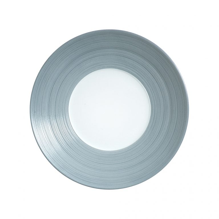 J.L Coquet Hemisphere Storm Blue Dessert Plate at Kneen & Co. Designer Porcelain