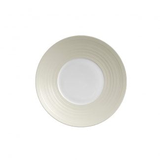 J.L Coquet Hemisphere Vanilla Bread and Butter Plate at Kneen & Co. Luxury Porcelain
