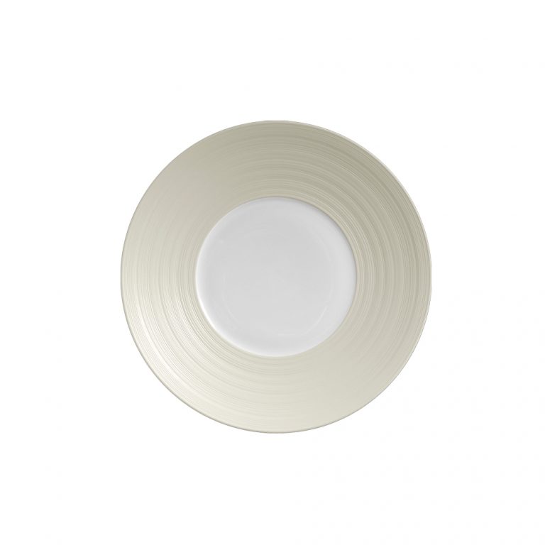 J.L Coquet Hemisphere Vanilla Bread and Butter Plate at Kneen & Co. Luxury Porcelain