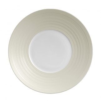 J.L Coquet Hemisphere Vanilla Dinner Plate at Kneen & Co. High-End Porcelain