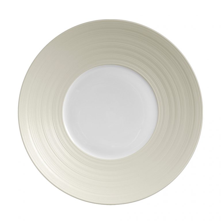 JLCHemisphereVanillaDinnerPlate1000x1000 J.L Coquet Hemisphere Vanilla Dinner Plate at Kneen & Co. High-End Porcelain