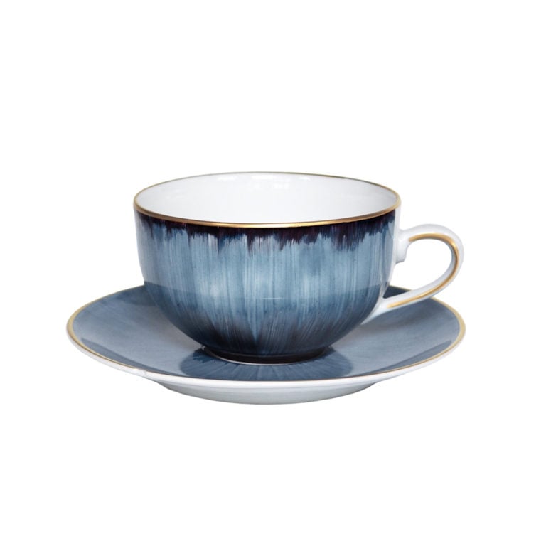 Marie Daage Ruban Round Tea Cup and Saucer Marie Daage Ruban Round Tea Cup and Saucer