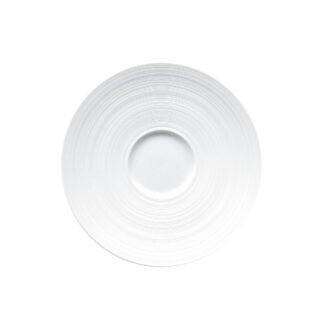 J.L Coquet Hemisphere White Mise En Bouche Plate