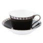 Nymphenburg Lotos Ibis Black Coffee Cup And Saucer Close Up