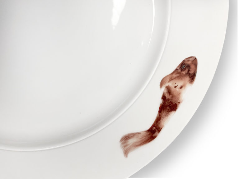 Nymphenburg Lotos Koi Dinnerware Close Up 4