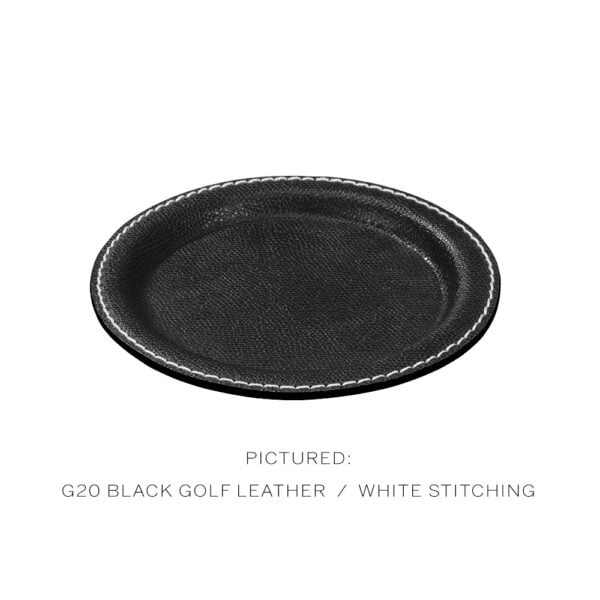 Giobagnara-Circle-Bottle-Coaster-TP090-G20-black-golf-leather-with-White-stitching Giobagnara-Circle-Bottle-Coaster-TP090-G20-black-golf-leather-with-White-stitching
