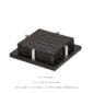 Giobagnara-David-Square-Coasters-With-Holder-G20-Croc-Black