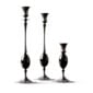 E.R. Butler Oxidized Bronze Candlestick with Buffalo Horn