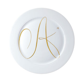 Nymphenburg Ted Muehling Custom Monogram Gold Dinner Plate