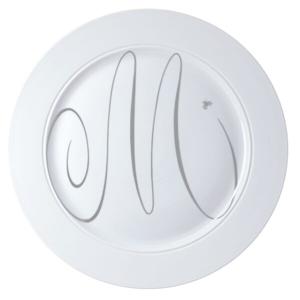 Nymphenburg Ted Muehling Custom Monogram Platinum Charger Nymphenburg Ted Muehling Custom Monogram Platinum Charger