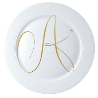 Nymphenburg Ted Muehling Custom Monogram Gold Charger