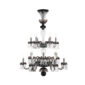 Saint-Louis Crystal Arlequin 18-Light Chandelier Black and Clear