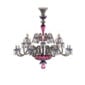 Saint-Louis Crystal Arlequin 24-Light Chandelier Amethyst and Purple