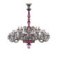 Saint-Louis Crystal Arlequin 36-Light Chandelier Amethyst and Purple