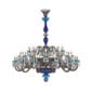 Saint-Louis Crystal Arlequin 36-Light Chandelier Dark Blue and Sky Blue