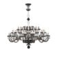 Saint-Louis Crystal Arlequin 36-Light Chandelier Black and Clear