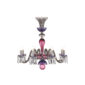 Saint-Louis Crystal Arlequin Eight-Light Chandelier Amethyst and Purple