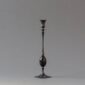 E.R. Butler Oxidized Bronze Candlestick with Buffalo Horn